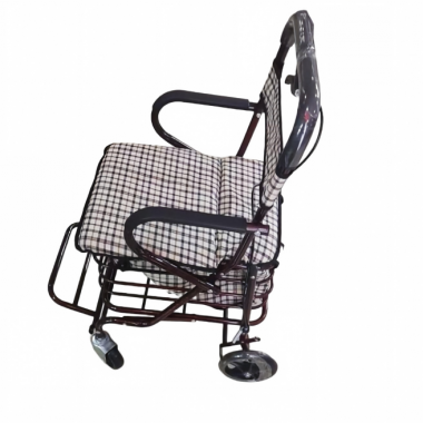 Foldable Senior Shopping Cart with Seat
