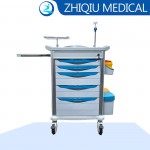 ABS Emergency Medical Trolley with Drawers and Accessory Holders