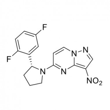 (R)-3-nitro-5-[2-(2,5-difluorophenyl)-1-pyrrolidine] pyrazole and [1,5- a] pyrimidine