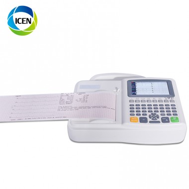 IN-H021-1 Digital Electrocardiograme 12 Channel ECG Machine With Printer