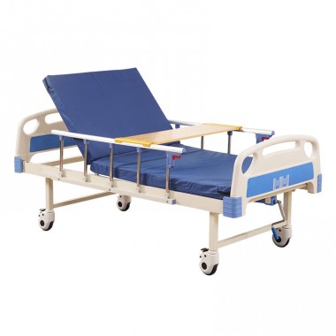 Factory Price Single Crank 1 Function Manual Medical Bed Hospital Furniture for Patient Use Hot Selling