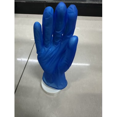 blue vinyl gloves