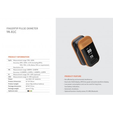 FINGERTIP PULSE OXIMETER YK-81C