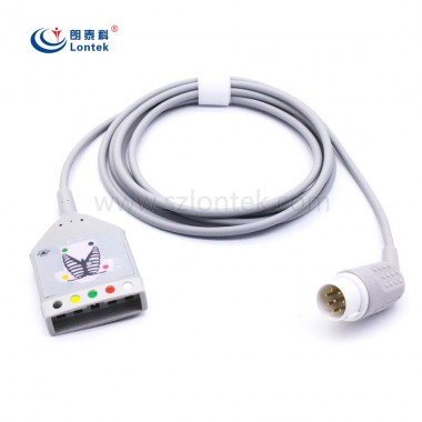 Compatible HP 78341A 78342A 78345A 5 Channel ECG Cable ECG trunk cable