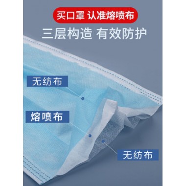 High qualtity disposable 3 layer custom surgical mask factory