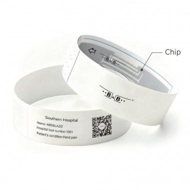 RFID Thermal Printable Wristband BVP14400F-HF03 for Mobile nursing