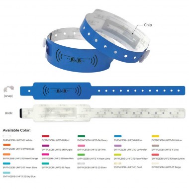 RFID Wristband BVP14250B-UHF13 for event