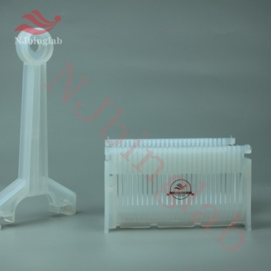 PFA Wafer Cleaning Cassette 6'' with Y-Shaped Handle Easy to Transfer Wafer