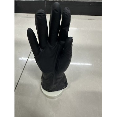 black vinyl gloves
