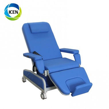 IN-O007-1 Hospital Blood Donation Equipment Cheap phlebotomy Dialysis Chair With Table For Sale