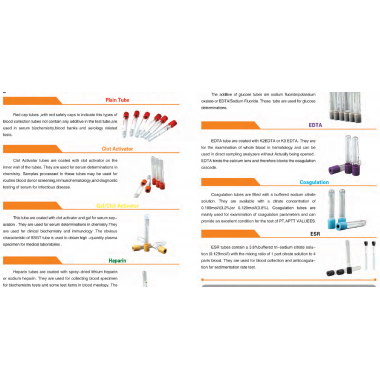 Dispsoable vacuum blood collection tube