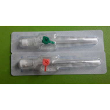 IN-L048 IV cannulas with injection port and wings.
