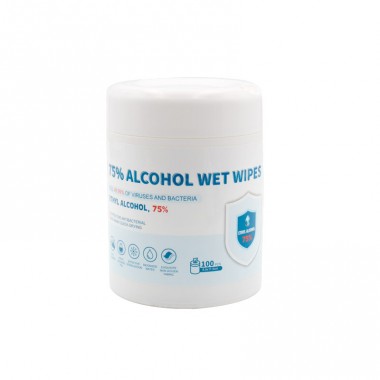 Non-woven 75% Alcohol Wet Wipes 100PCS Personal Cleansing Moisturizing Hand