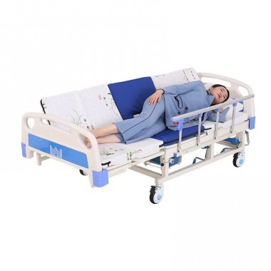Multi Function Manual Full Bending Nursing Bed Hospital Furniture Home Bedridden Patient Care Equipment Lateral Turning and Sit-up Available