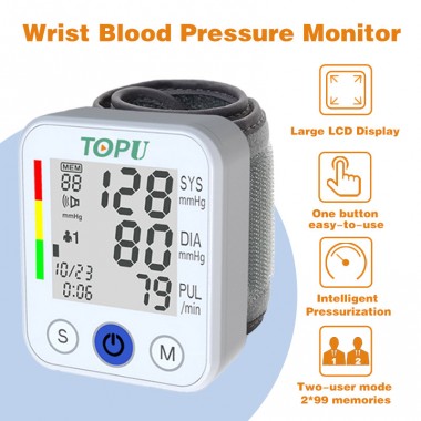 Smart Watch Wrist Bp Monitor Digital Tensiometro Electronic Blood Pressure Meter Digital Wrist Blood Pressure Monitor