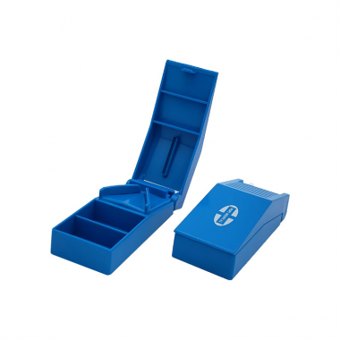 Eco-friendly plastic 2 in 1 pill cutter crusher Medicine divider pill splitter cutter