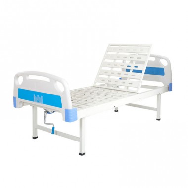 OEM Low Price Simple Single Crank 1 Function Manual Medical Bed Hospital Furniture for Patient Use Backrest Adjustable Manufacturer Factory Hot Selling Cheap