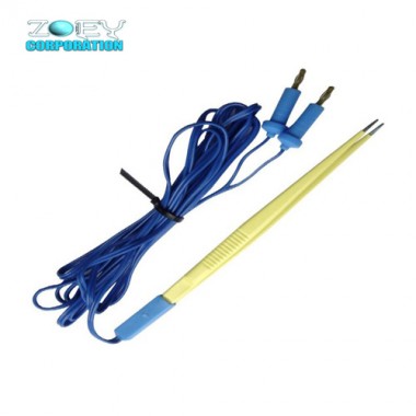 Disposable Bipolar Forceps with Cable, Disposable Insulated Bipolar Forceps with Cable, Electrosurgical Disposable Bipolar Forceps
