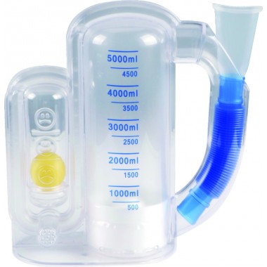 Volumetric Breathing Exerciser Incentive Spirometer with Calibrated Volume Indicator 2500ml/4000ml/5000ml Medical Post-Op Lung Trainer CE ISO13485