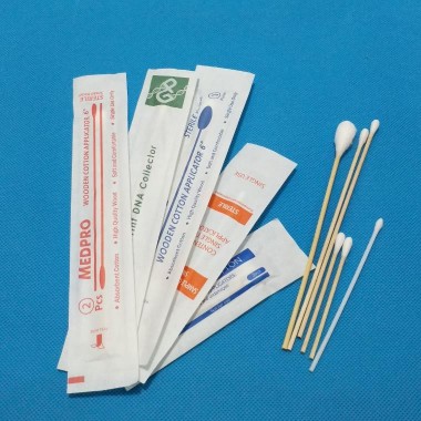 6'' Non-sterile Cotton tipped applicators wood handle