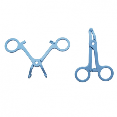 Sponge Forceps  4.5 Inch  Plastic Locking Handle