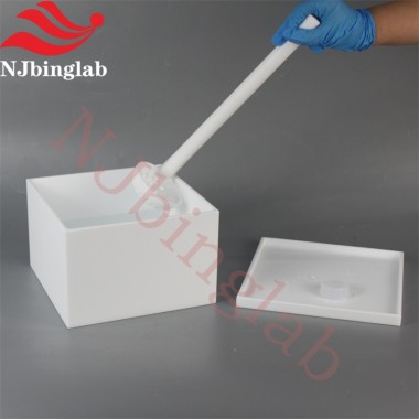 300*200*200mm PTFE Laboratory Utensils Immersion Cleaning Tank, Semiconductor Silicon Wafer Cleaning