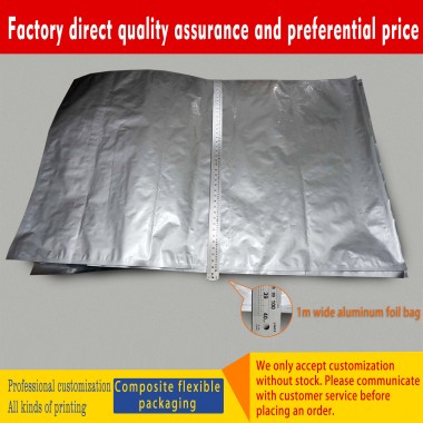 The manufacturer customized ultra large thickened pure aluminum tin foil with a width of less than 1m 6 industrial moisture-proof plastic packaging bag