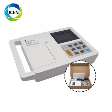 IN-H03G portable digital ecg electrode touch screen electrocardiogram 3 channel ECG machine for sale