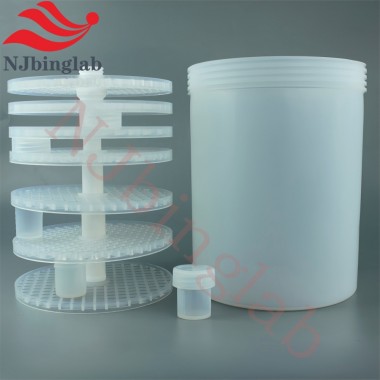 6L PFA Vials Cleaning System with 7ml Vial Rack, Washed by Heating