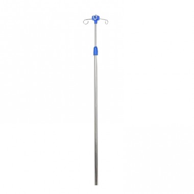 Stainless Steel IV Pole on Medical Bed Hospital Furniture Accessory Manufacturer Height Adjustable Hot Sale Cheap Factory Price