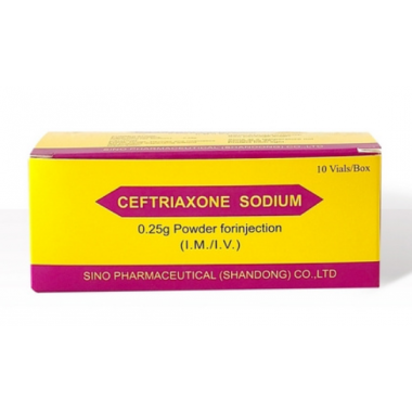 Ceftriaxone Sodium, 0.25g Vial, Ponent Antibiotic