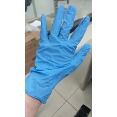 blue nitrile gloves