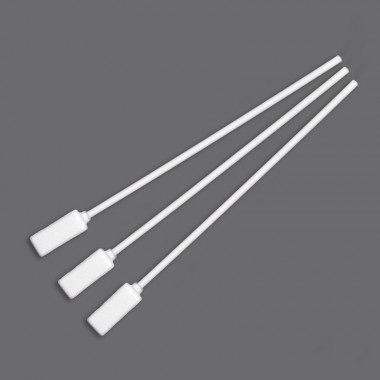 Square Head Polyester Swab Stick with White Handle
