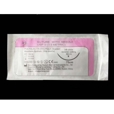 Synthetic absorbable polyglactine 910 suture