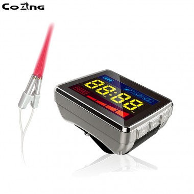 Medical Low Level Laser Therapy Device Hypertension Diabetes Otitis Media Tinnitus Earache Treatment Wrist Type Watch