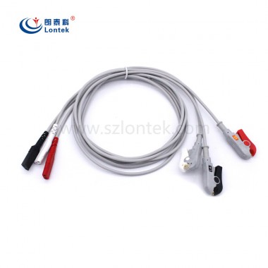 ECG CABLE Conmed Type AHA Clip Lead Wire for Datex hp PIONEER PPG SPACELABS BURDICK