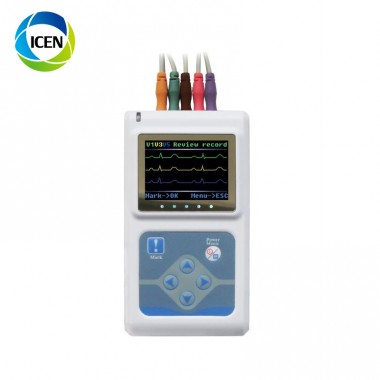 IN-H012 portable wireless 24 hour 12 lead Android Bluetooth ecg holter monitor recorder device holter ecg