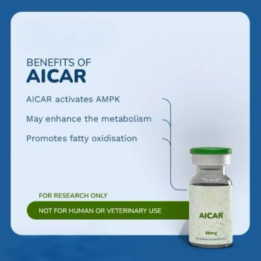 Research Compound AICAR 50mg Lyophilized Powder AMPK Activator Endurance Boost Lipid Oxidation Insulin Sensitivity Anti-Obesity High Purity For Laboratory Research