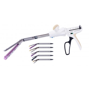 Disposable laparoscopic linear cutting stapler and components