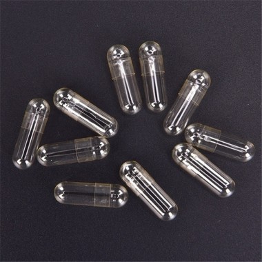 GMP workshop transparent/clear color bovine gelatin empty capsule