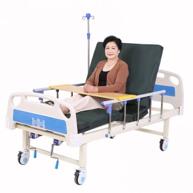 Manual 2 Crank Hospital Bed Two Function Patient Bed Factory Cheap Price with High Quality