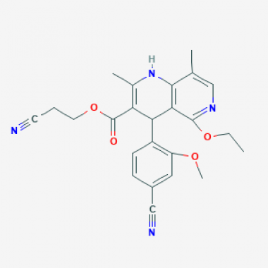 2-Cyanoethyl 4-(4-cyano-2-methoxyphenyl)-5-ethoxy-2,8-dimethyl-1,4-dihydro-1,6-naphthyridine-3-carboxylate