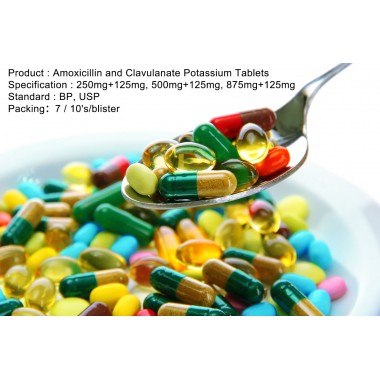 Amoxicillin and Clavulanate Potassium Tablets