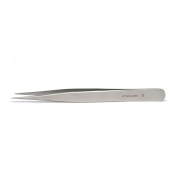 Economy Tweezers #3, 11cm, 0.2x0.4mm Tips