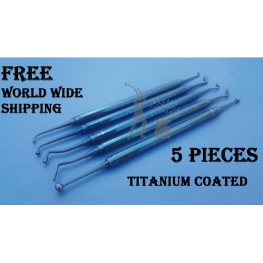 Dental Composite Plastic Filling Instruments Blue Titanium Coated Dentist Tools