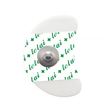Crescent disposable non-woven plug-pin ECG electrodes