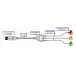 One-piece ECG cable with lead wire