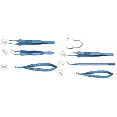 OBEXA TITANIUM CATARACT AND IOL IMPLANT SET OF 7 INSTRUMENTS