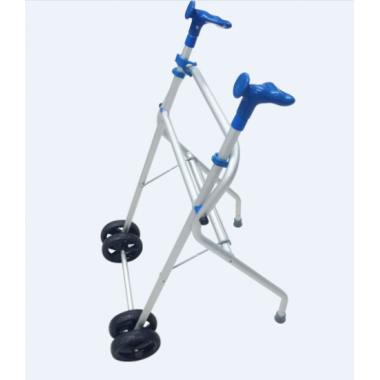 Aluminum Walker, Lightweight Folding Walker, Height Adjustable Walker with 6