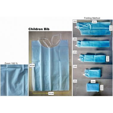 Medical Operating Printed Adhesive Dental Bib for Children